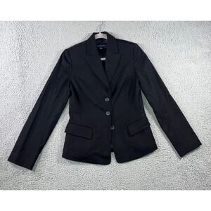 Banana‎ Republic Wool Blazer Women 8 Single Breasted Three Button Black